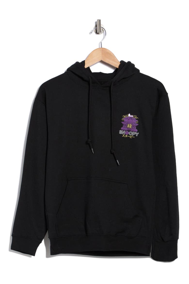 Snoopy Palace Graphic Hoodie, Alternate, color, BLACK