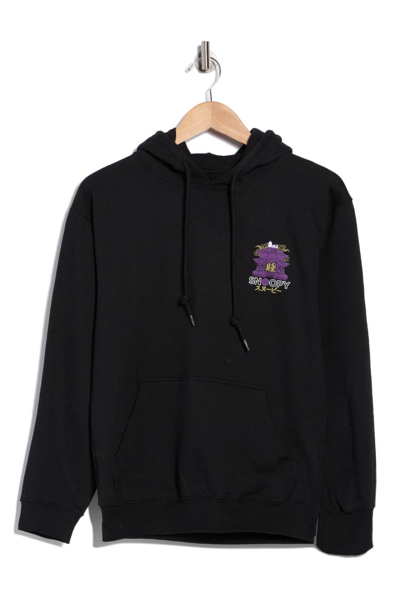 The Forecast Agency Snoopy Palace Graphic Hoodie, Main, color, Black