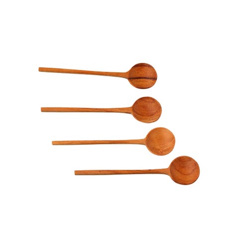 Teak Thin Spoons - Set of 4