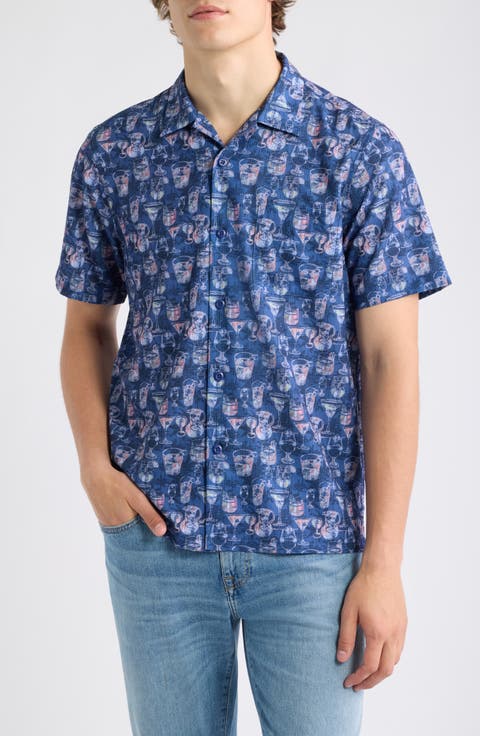 Bahama Coast Mai Tai-Dye Short Sleeve Button-Up Shirt