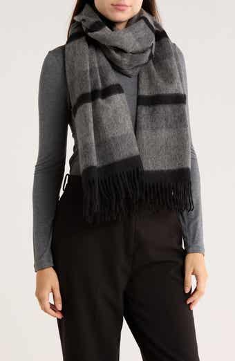 Portolano Stripe Fringe Cashmere Wrap Scarf