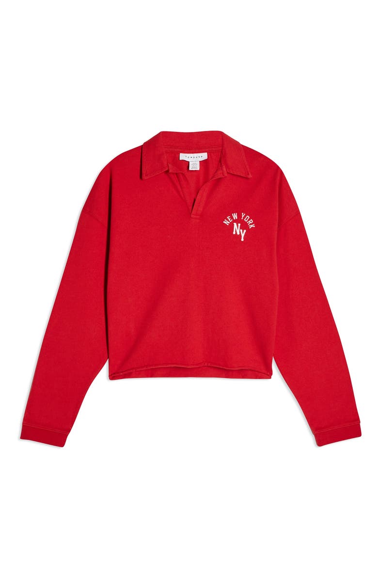 Topshop New York Rugby Top, Alternate, color, 