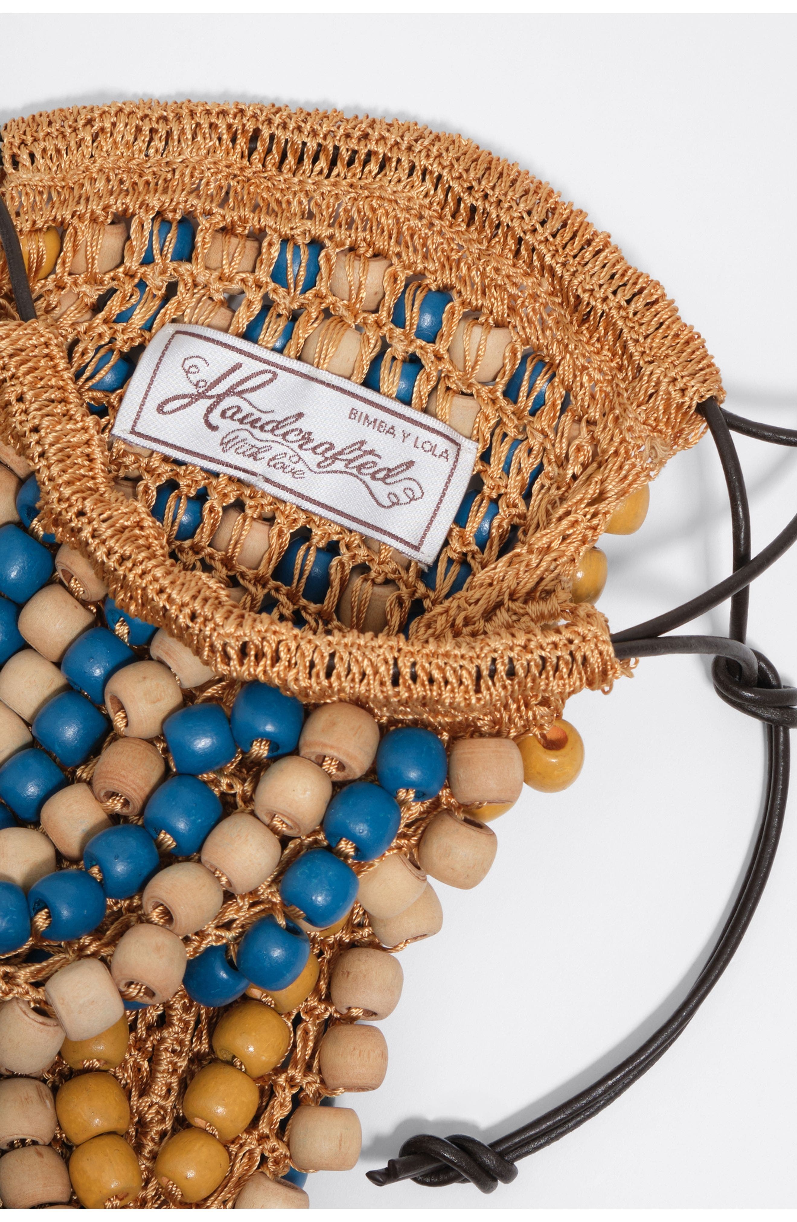 Crochet Mini Bag, Alternate, color, BLUE