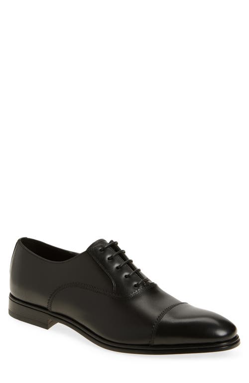 Ferragamo Boston Cap Toe Oxford In Nero