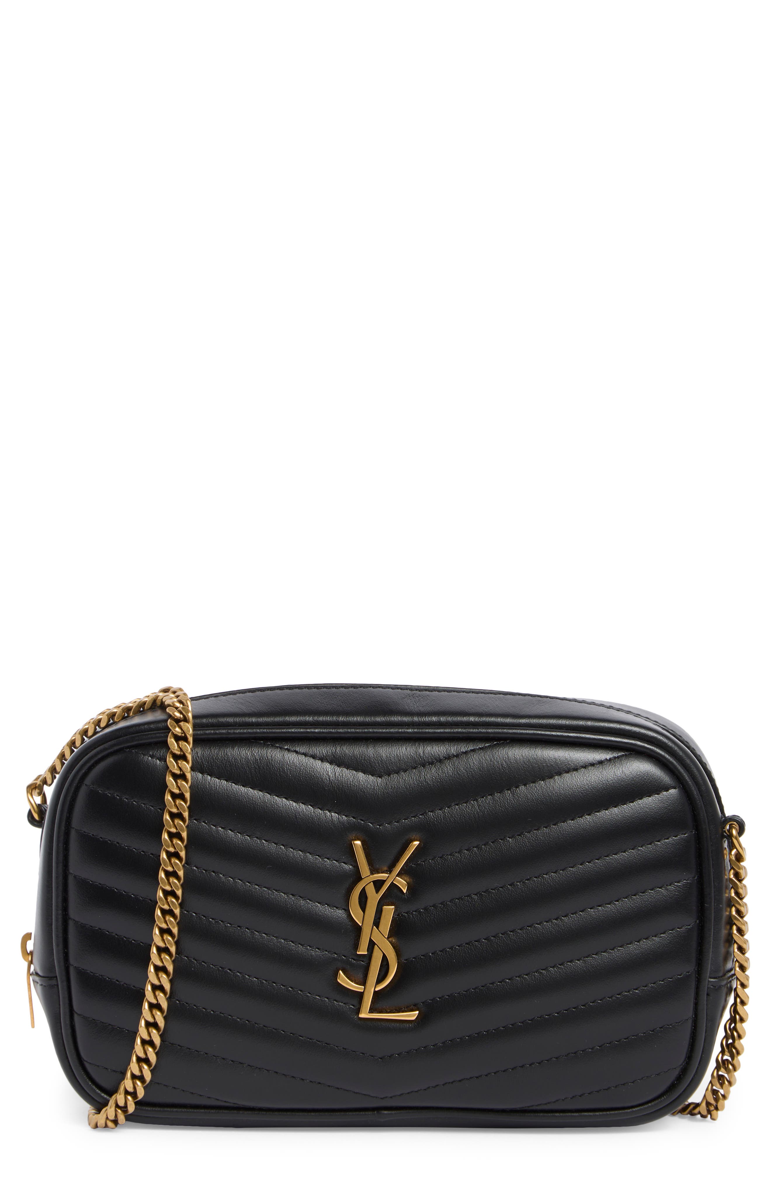 Saint Laurent Mini Lou Matelassé Leather Camera Bag, Main, color, 