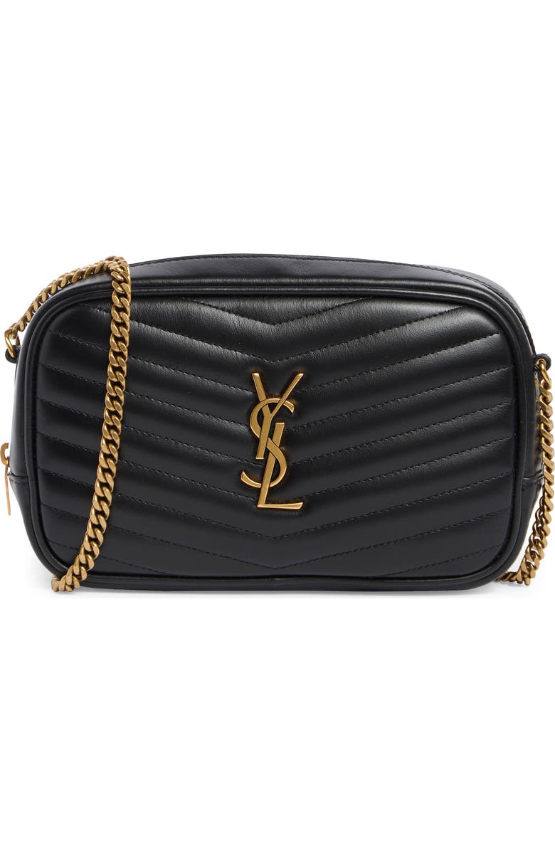 Saint Laurent Mini Lou Matelassé Leather Camera Bag, Main, color,