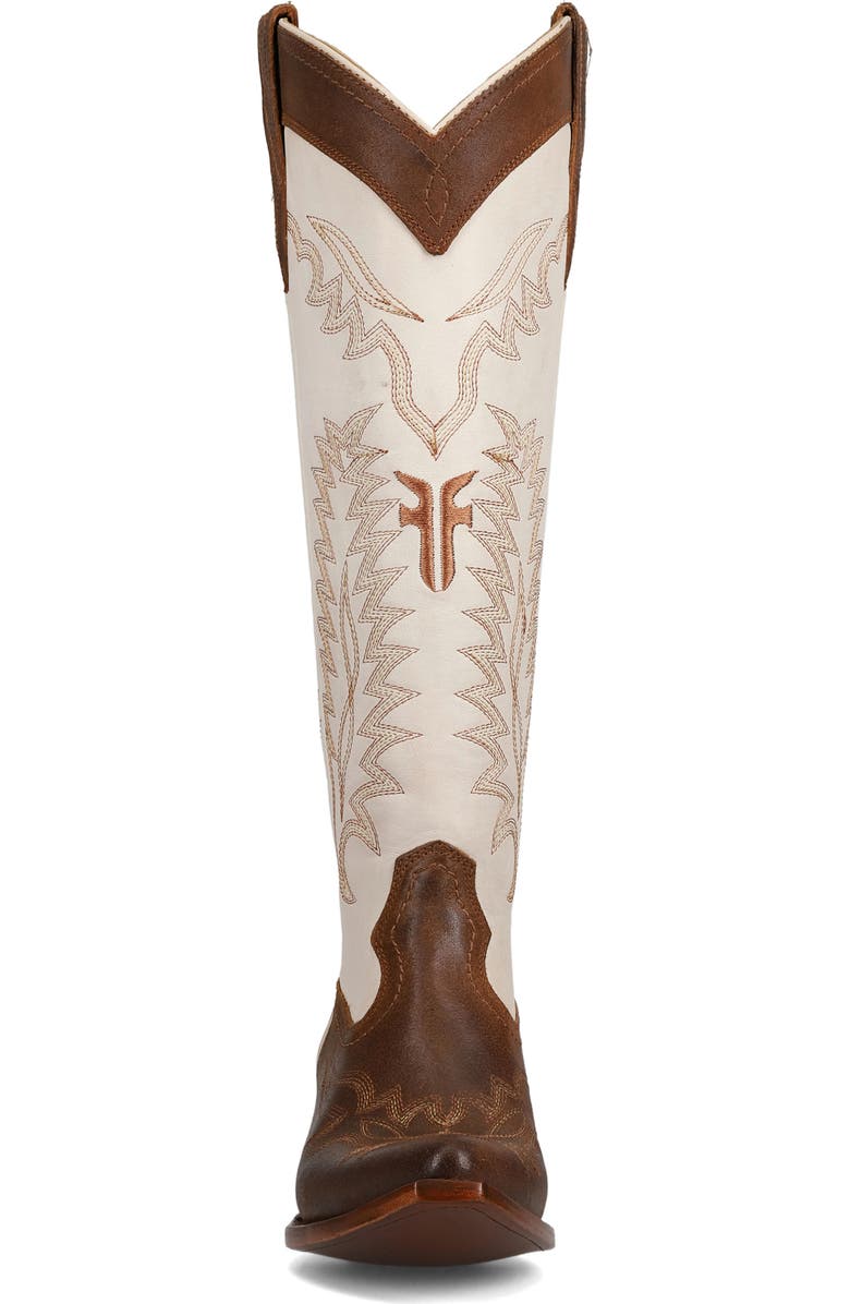 Frye Sacha Knee High Western Boot, Alternate, color, Toffee White