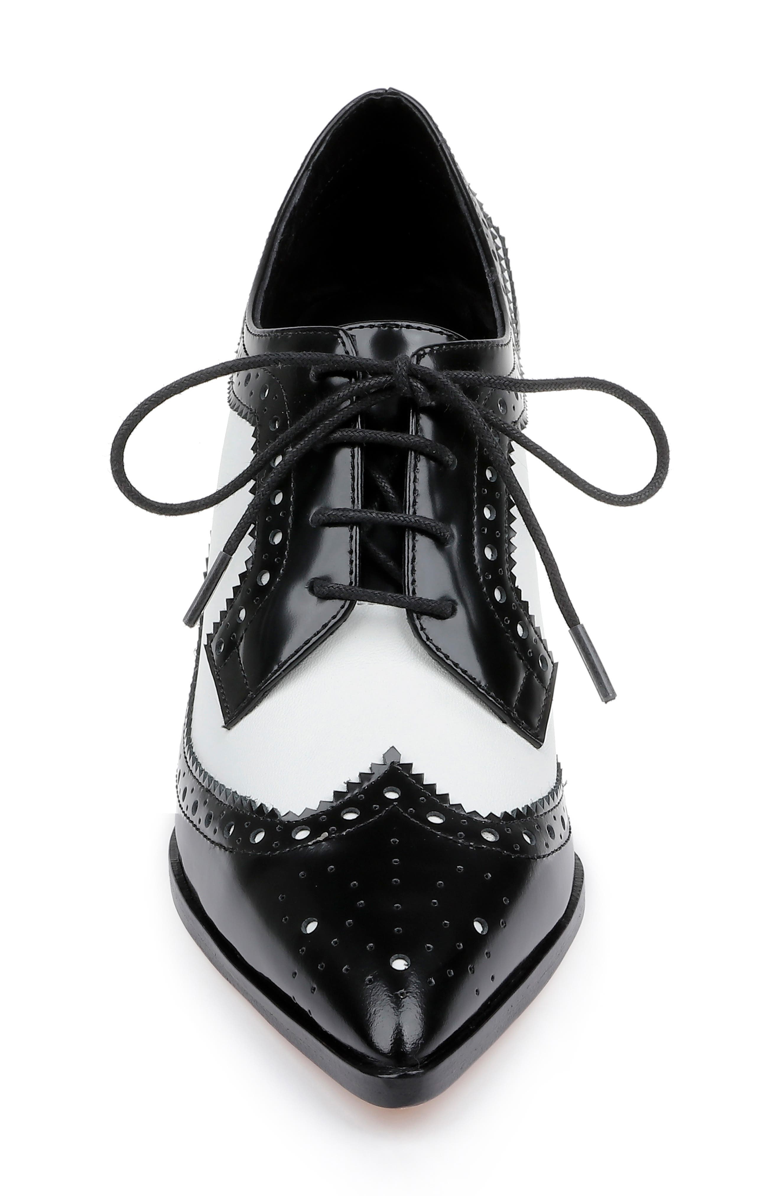 Elodie Pump, Alternate, color, BLACK/ WHITE