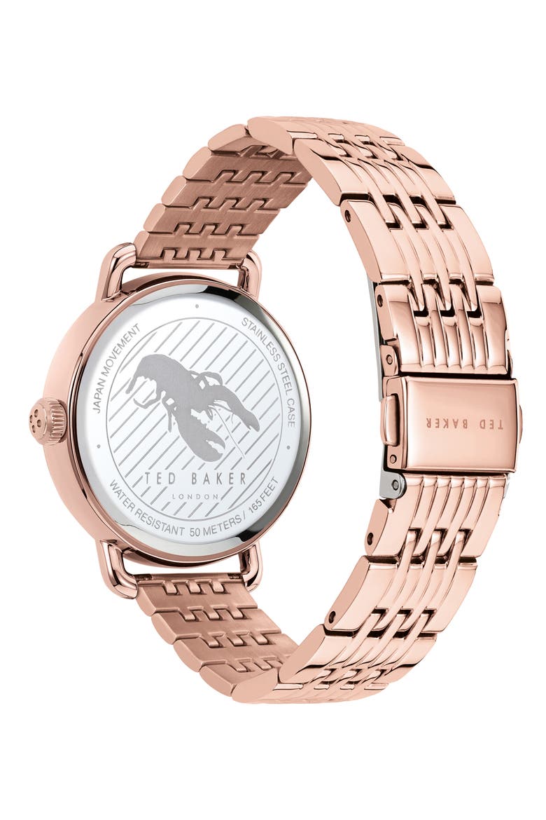 Classic Bracelet Strap Watch, 34mm, Alternate, color, ROSE GOLD-TONE