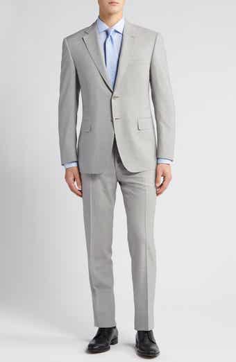 Siena Regular Fit Light Grey Mélange Wool Suit