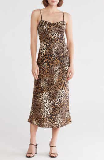 Lush Cutout Leopard Print Slipdress