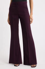 MANGO High Waist Flare Leg Pants