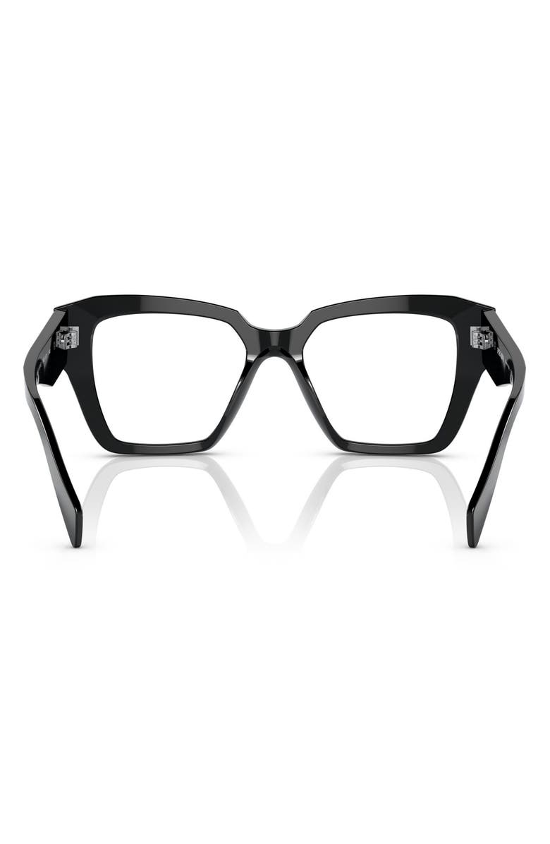 Prada 51mm Square Optical Glasses, Alternate, color, Black / Demo Lens