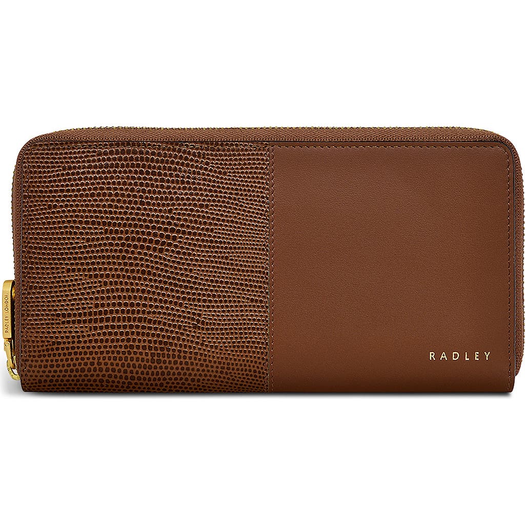 Radley Mount Row Lizard Embossed Zip Continental Wallet