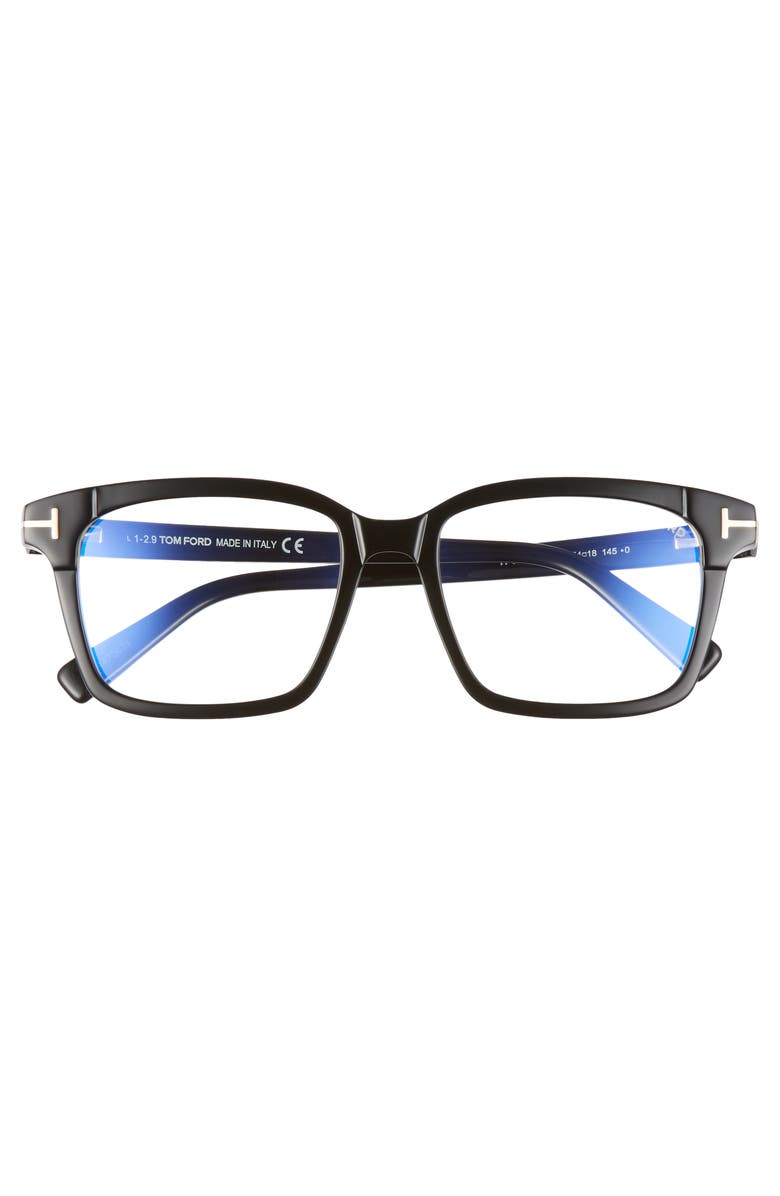 TOM FORD 54mm Blue Light Blocking Square Optical Glasses, Alternate, color, 