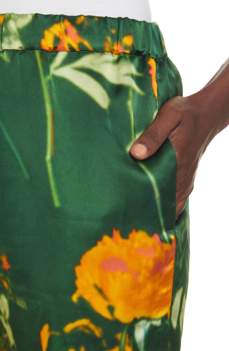 Dries Van Noten Palmira Floral Print Pull-On Pants, Alternate, color, 