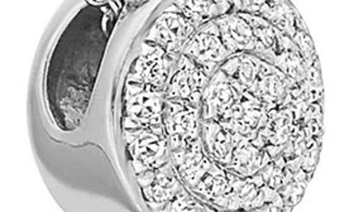 Monica Vinader Ava Diamond Button Pendant Necklace In Silver