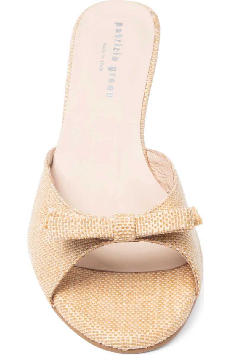 patricia green Bettye Kitten Heel Slide Sandal, Alternate, color, Natural Raffia