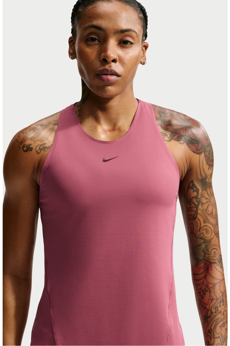 Performance Racerback Training Tank, Alternate, color, PINK SMOKE/ MYSTIC DATES