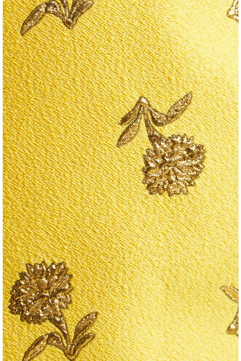 Carnation Jacquard Bell Gown, Alternate, color, SAFFRON MULTI