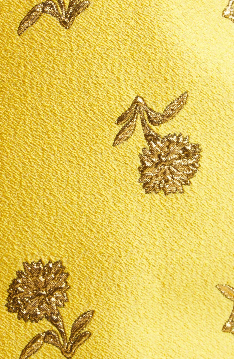 Carolina Herrera Carnation Jacquard Bell Gown, Alternate, color, Saffron Multi