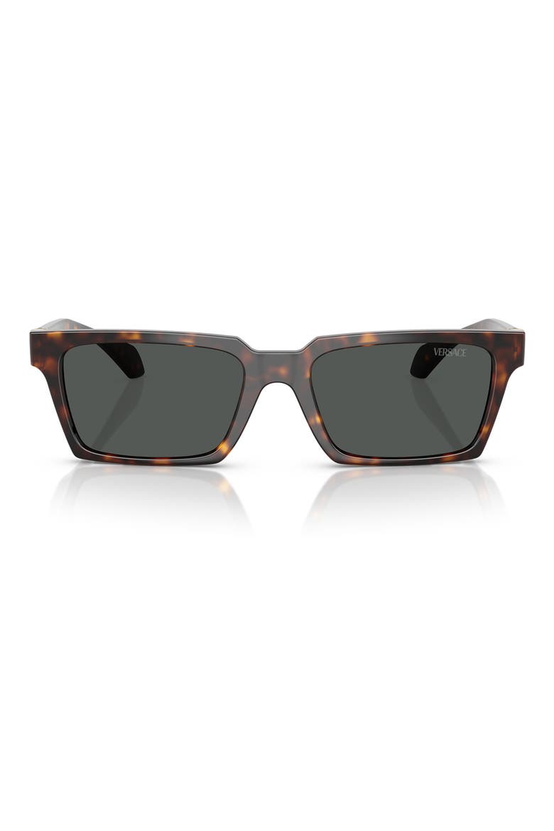 55mm Rectangular Sunglasses, Main, color, HAVANA