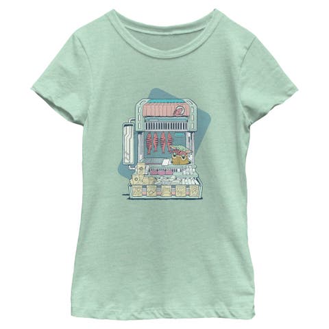 Girl's Star Wars The Mandalorian and Grogu The Child Street Stall  Graphic T-Shirt