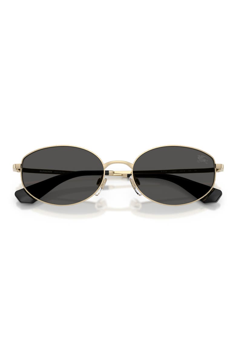 55mm Oval Sunglasses, Alternate, color, LIGHT GOLD / DARK GREY
