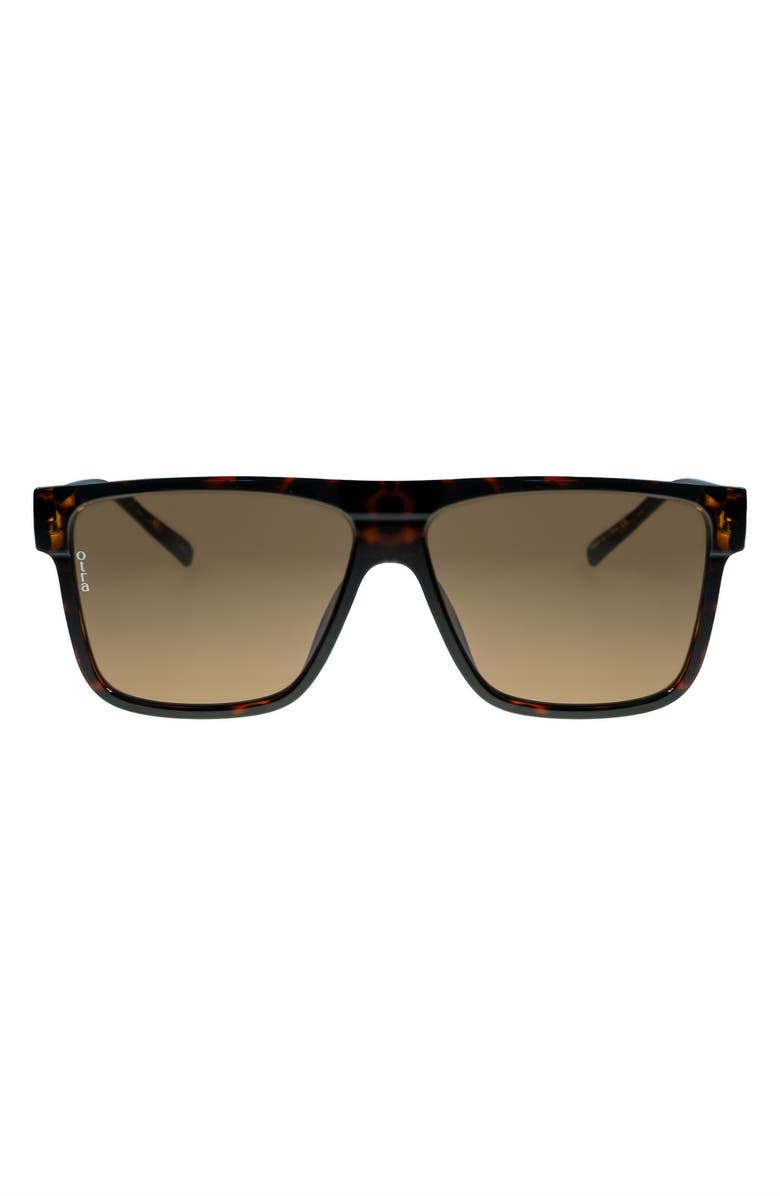 OTRA EYEWEAR Amos Square Sunglasses, Main, color, Tortoise/ Brown