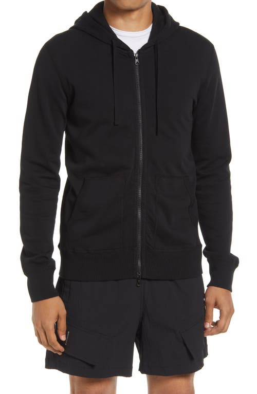Reigning Champ Zip Hoodie In Black