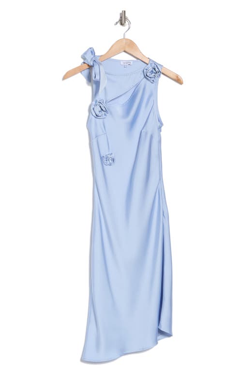 Area Stars Rose Satin Slipdress In Light Blue