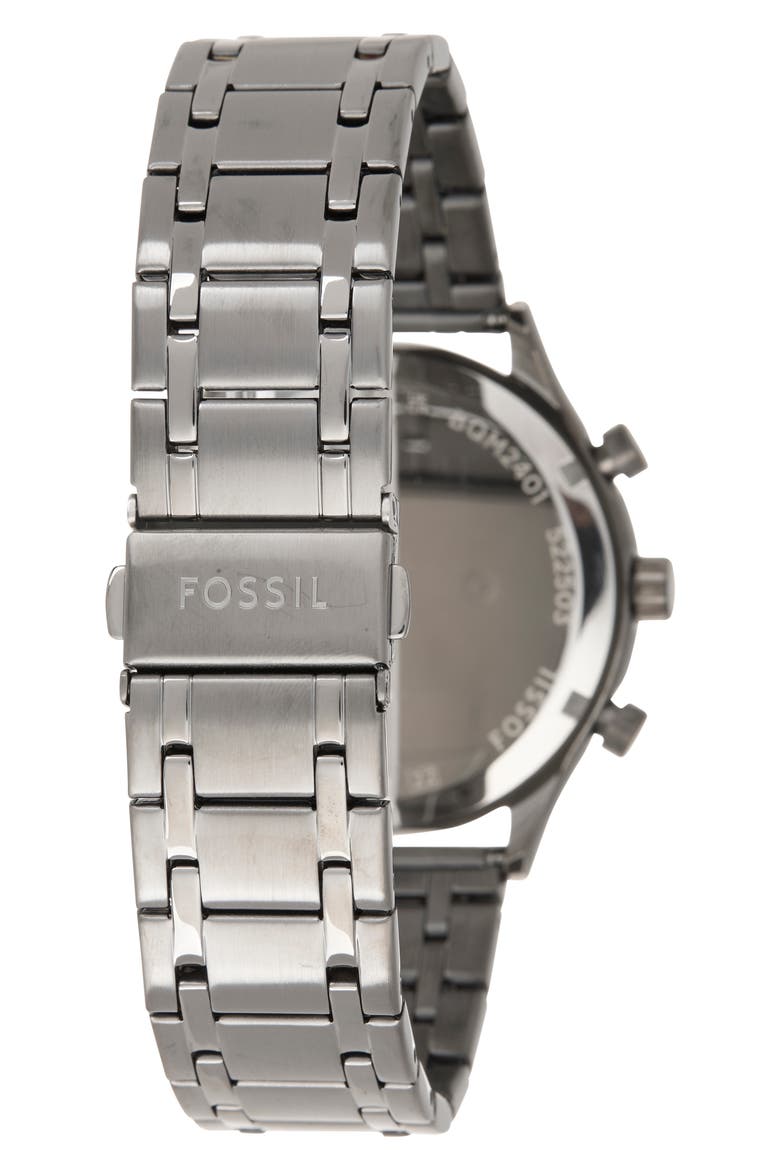 Fenmore Multifunction Bracelet Watch, 44mm, Alternate, color, BLACK