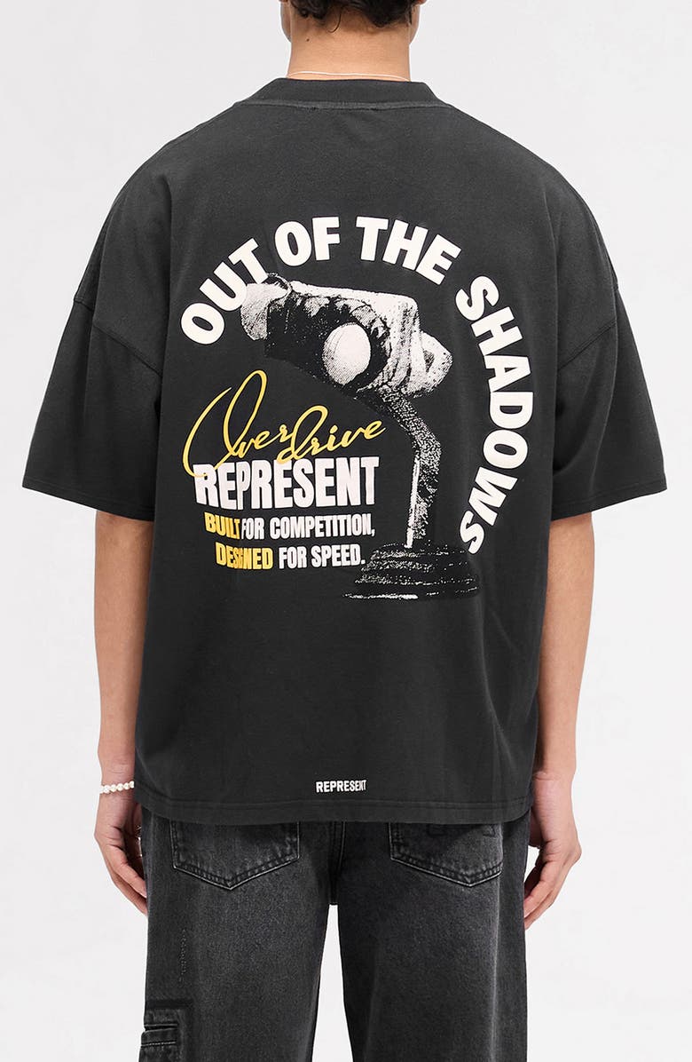 Represent Out of the Shadows Cotton Graphic T-Shirt, Alternate, color, Vintage Black