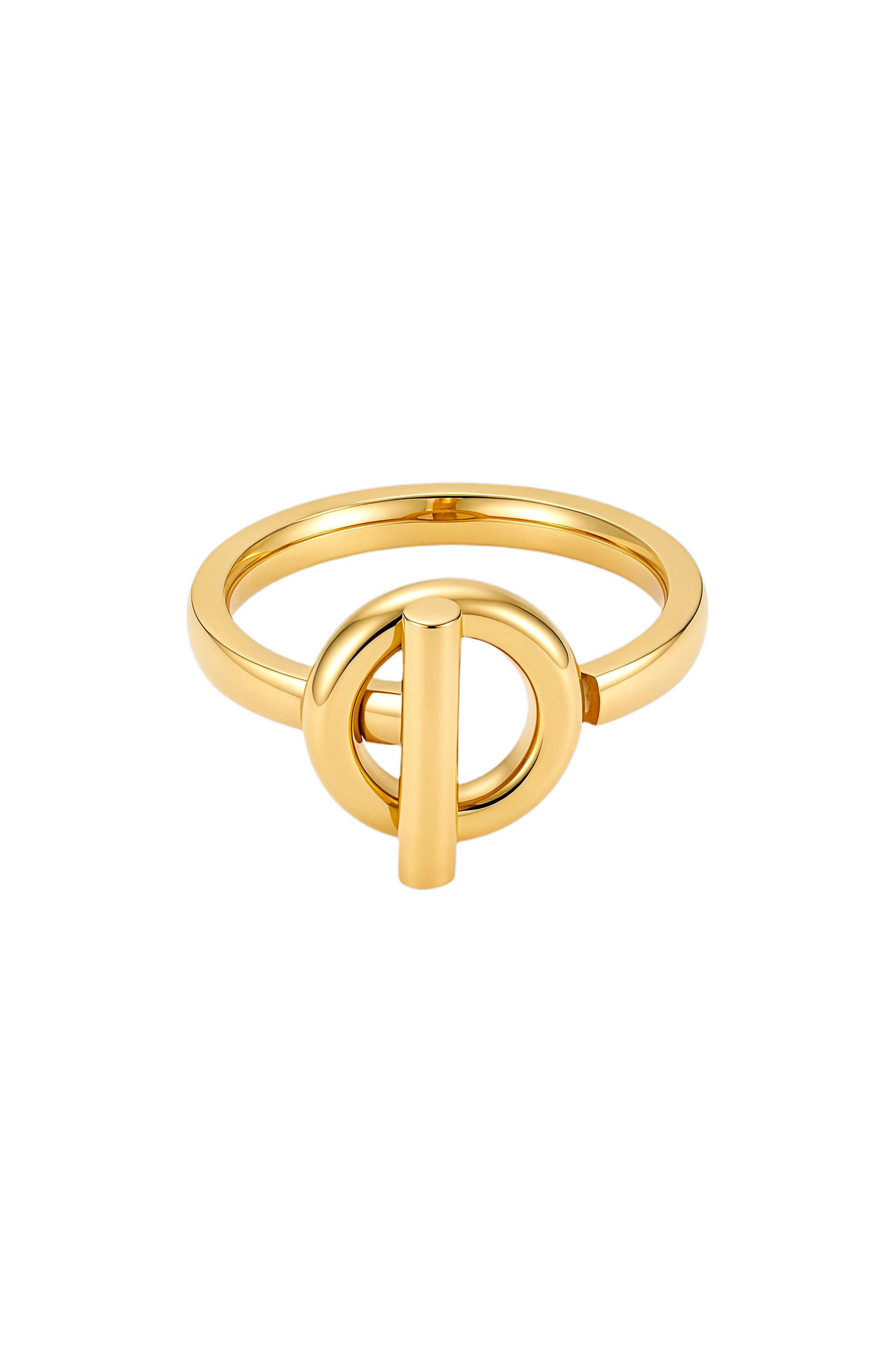 18k Gold Plate Statement Ring