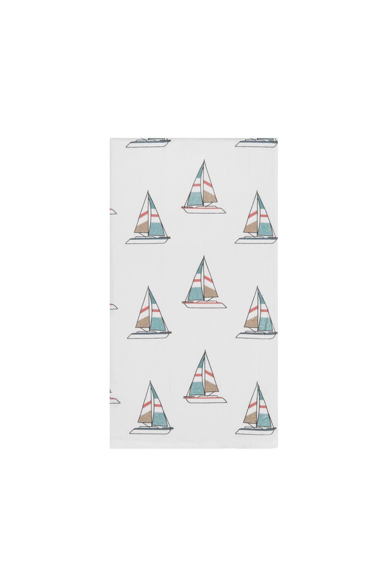 Sail Boats Towel, Main, color, Blue