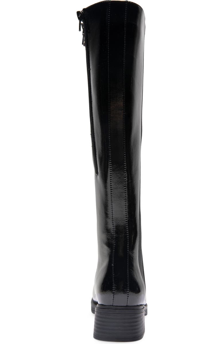 Aerosoles Daria Knee High Boot, Alternate, color, Black Patent Crinkled Faux