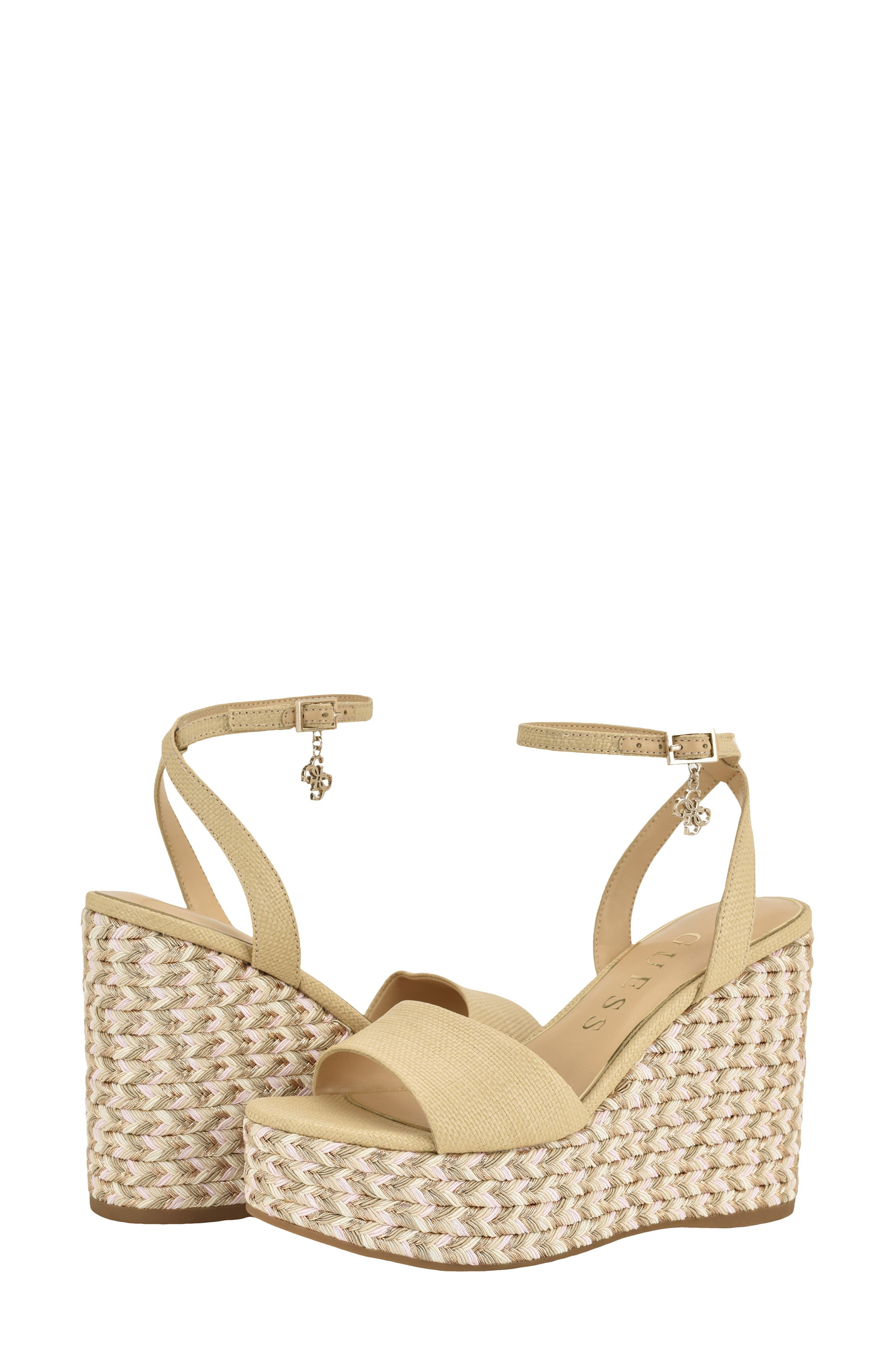 GUESS Everly Platform Wedge Sandal, Alternate, color, 
