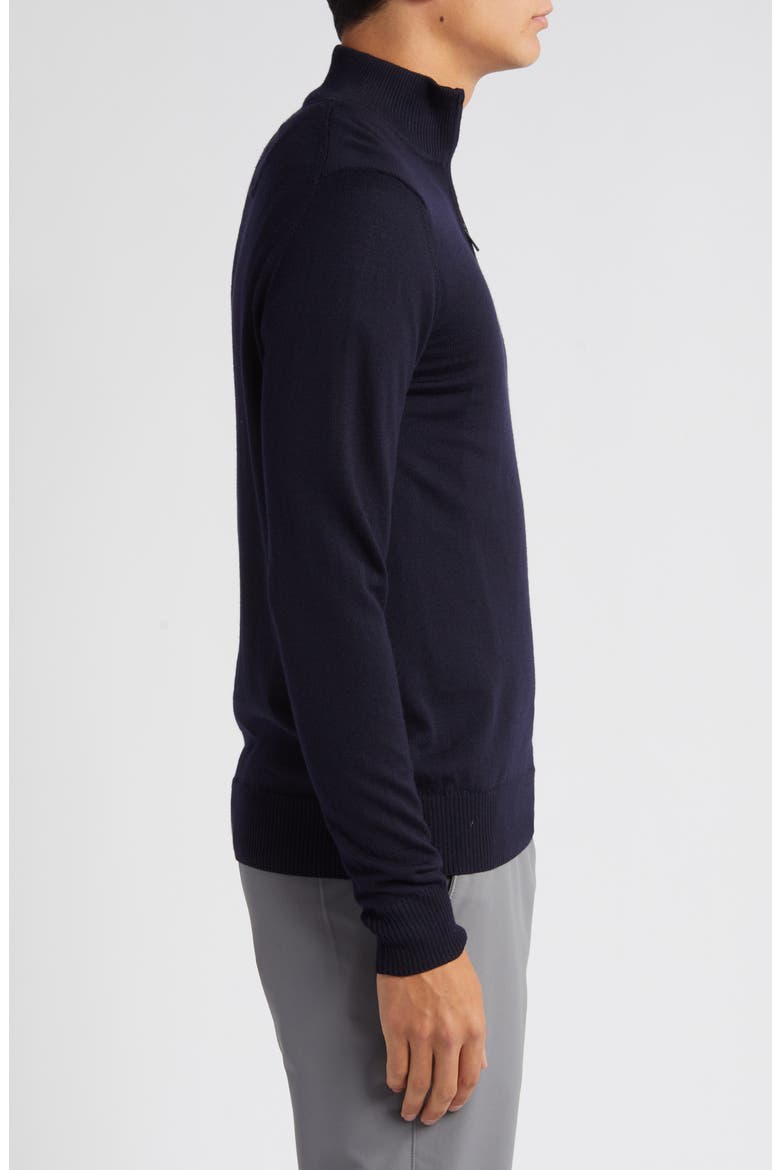 Kian Quarter Zip Wool Sweater, Alternate, color, JL NAVY
