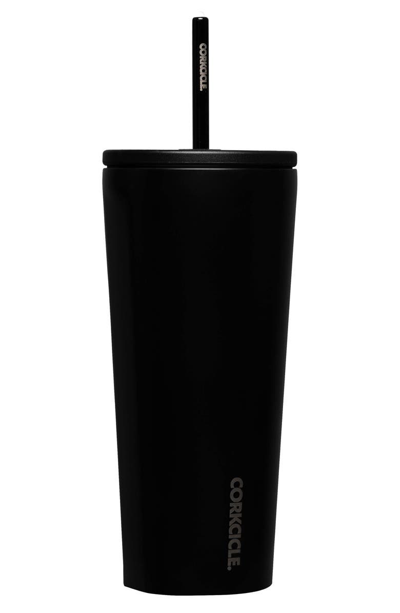 Corkcicle 24-Ounce Insulated Cup with Straw, Alternate, color, Matte Black