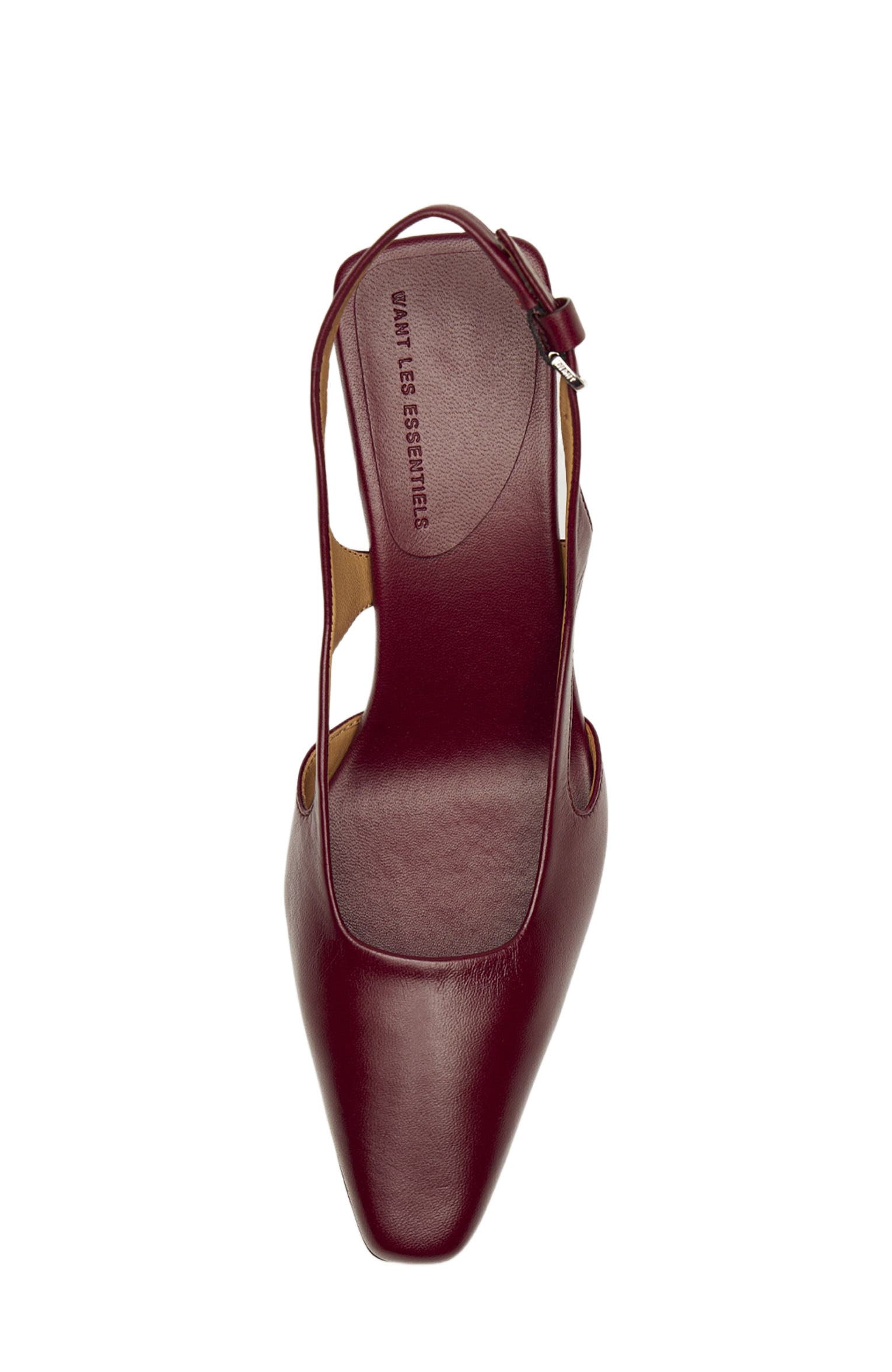 Holton Smooth Leather Slingback Heels, Alternate, color, Dark Cherry