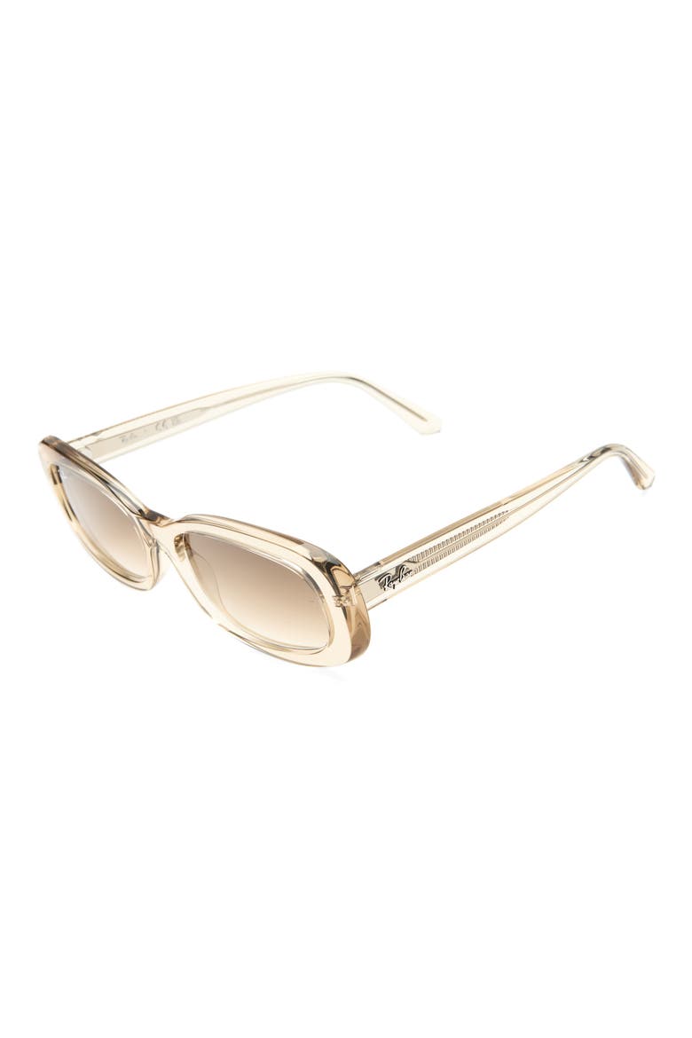 The Ritual 56mm Gradient Oval Sunglasses, Alternate, color, NUDE / CLEAR BROWN
