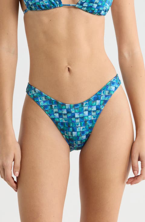 Rae Shine High Cut Bikini Bottoms