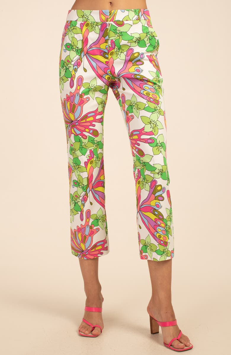 Trina Turk Lulu Print Crop Pants, Alternate, color, 