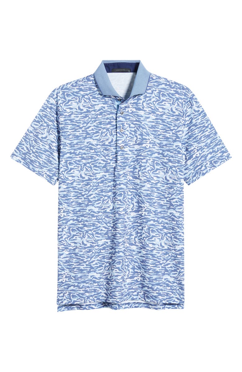 Greyson Stalking Wolf Camo Polo, Alternate, color, Wolf Blue