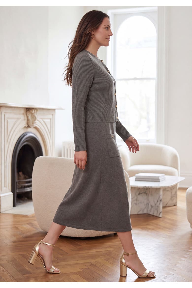 3 Piece Ribbed Cardigan Wardrober, Alternate, color, MEDIUM HEATHER GREY