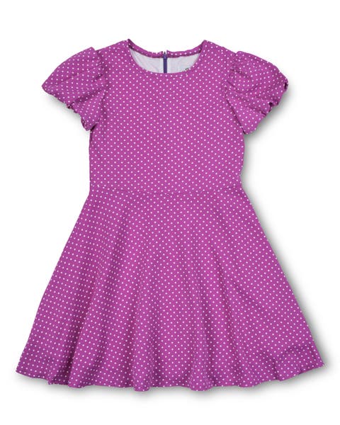 Polka Dot Dress with Bubble Sleeves (Little Kid, Big Kid)