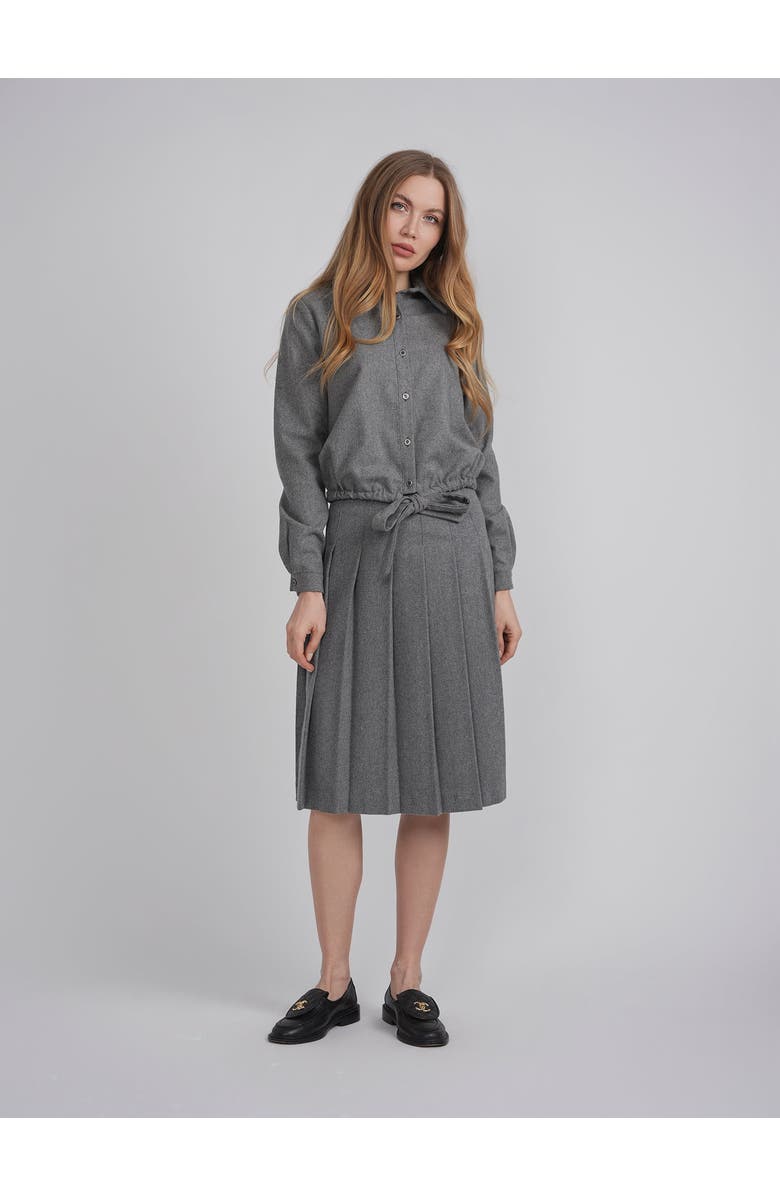 Maxmrkt Pleated with Invisible Zipper Skirt, Alternate, color, Black