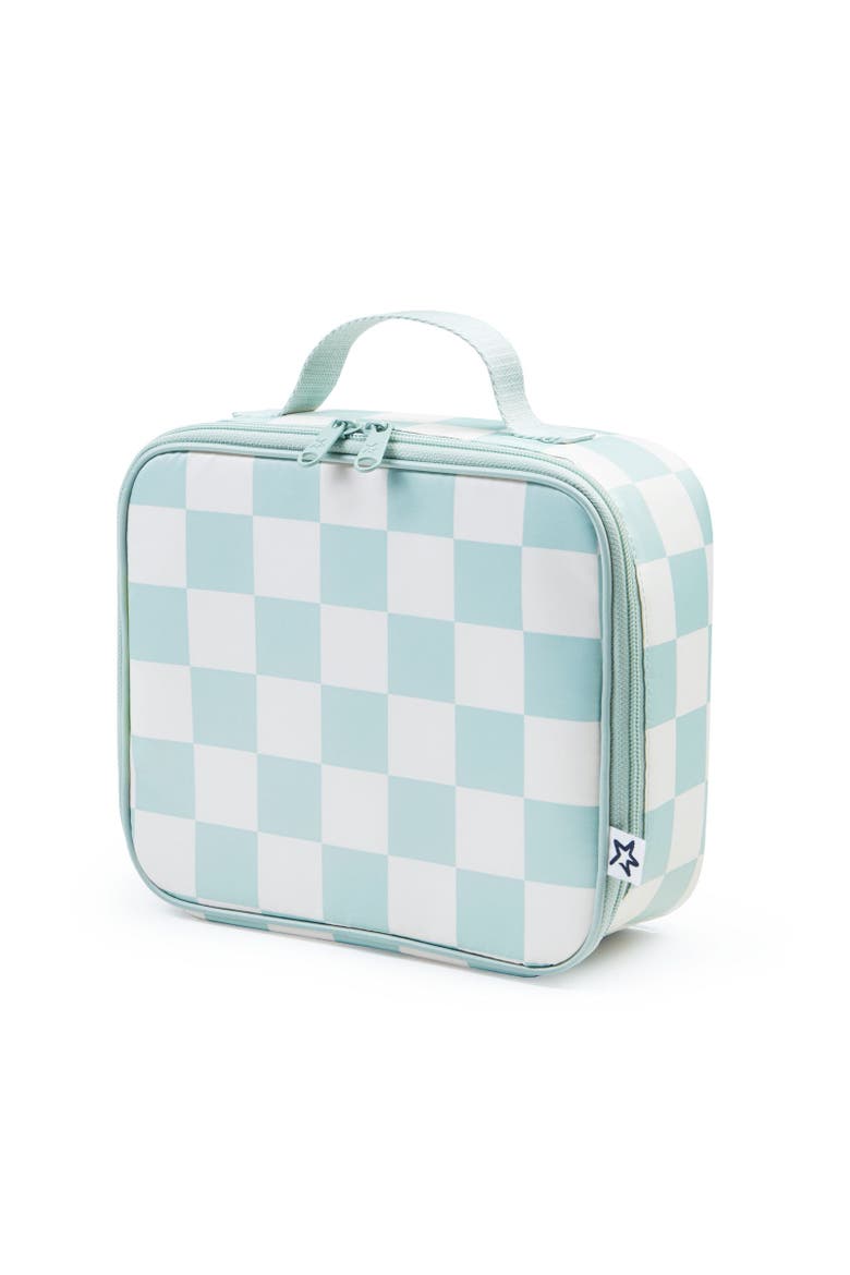 Insulated Lunch Box, Main, color, Sage Checkers