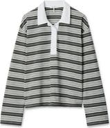 rag & bone Kelly Stripe Long Sleeve Cotton Polo