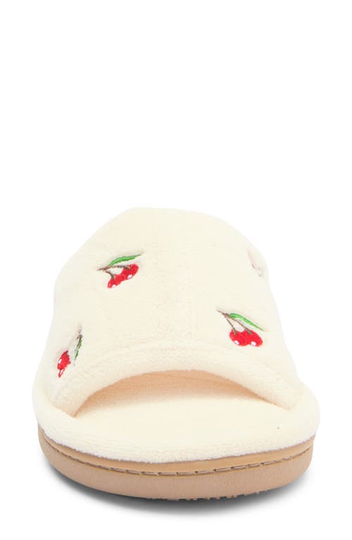 Isotoner Fruit Embroidered Slide Slipper